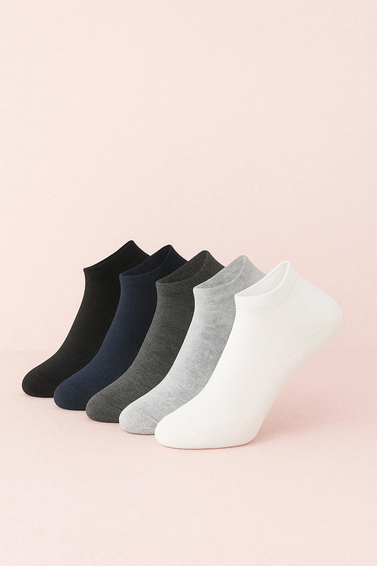 Kadın Penye 10 Çift Patik Çorap Asortili Renkler